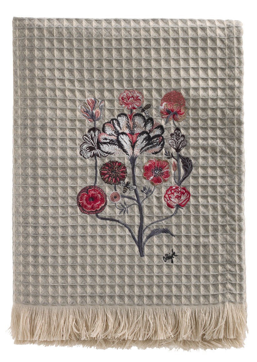 Plaid by Olaf Hajek - Crazy Flower - 130x200 Plaid by Olaf Hajek - Crazy Flower - 130x200