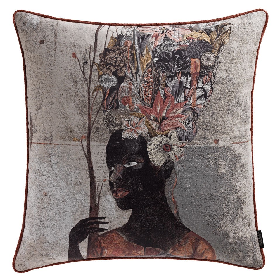 Kissen by Olaf Hajek - Black Antoinette - Blossom - 60x60 Kissen by Olaf Hajek - Black Antoinette - Blossom - 60x60