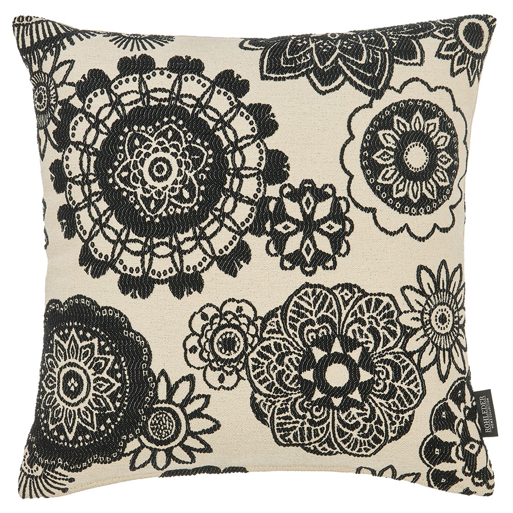 Kissenhülle - Mandala - Black & White - 45x45