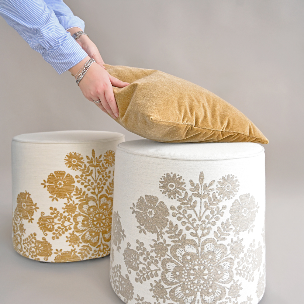 Kleinmöbel - Hermine Hocker - 44x40 Kleinmöbel - Hermine Hocker - 44x40