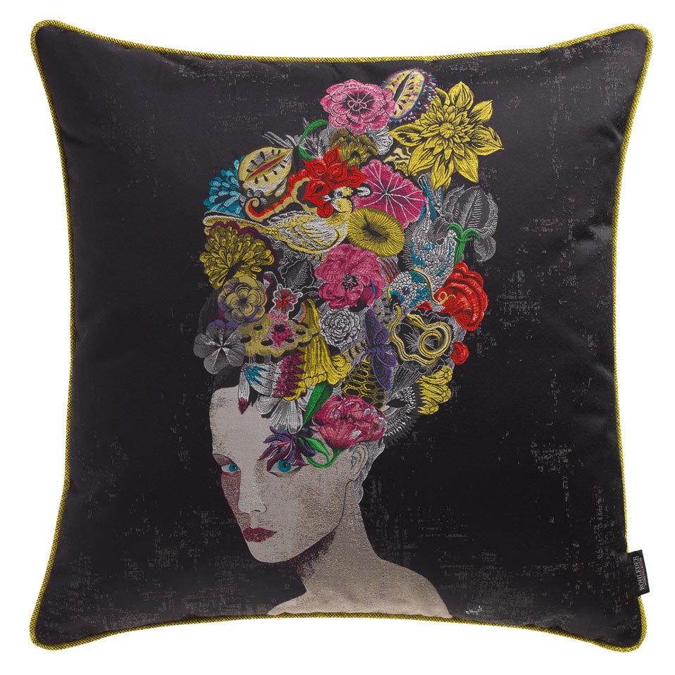 Kissen by Olaf Hajek - Iris - Midnight - 60x60 Kissen by Olaf Hajek - Iris - Midnight - 60x60
