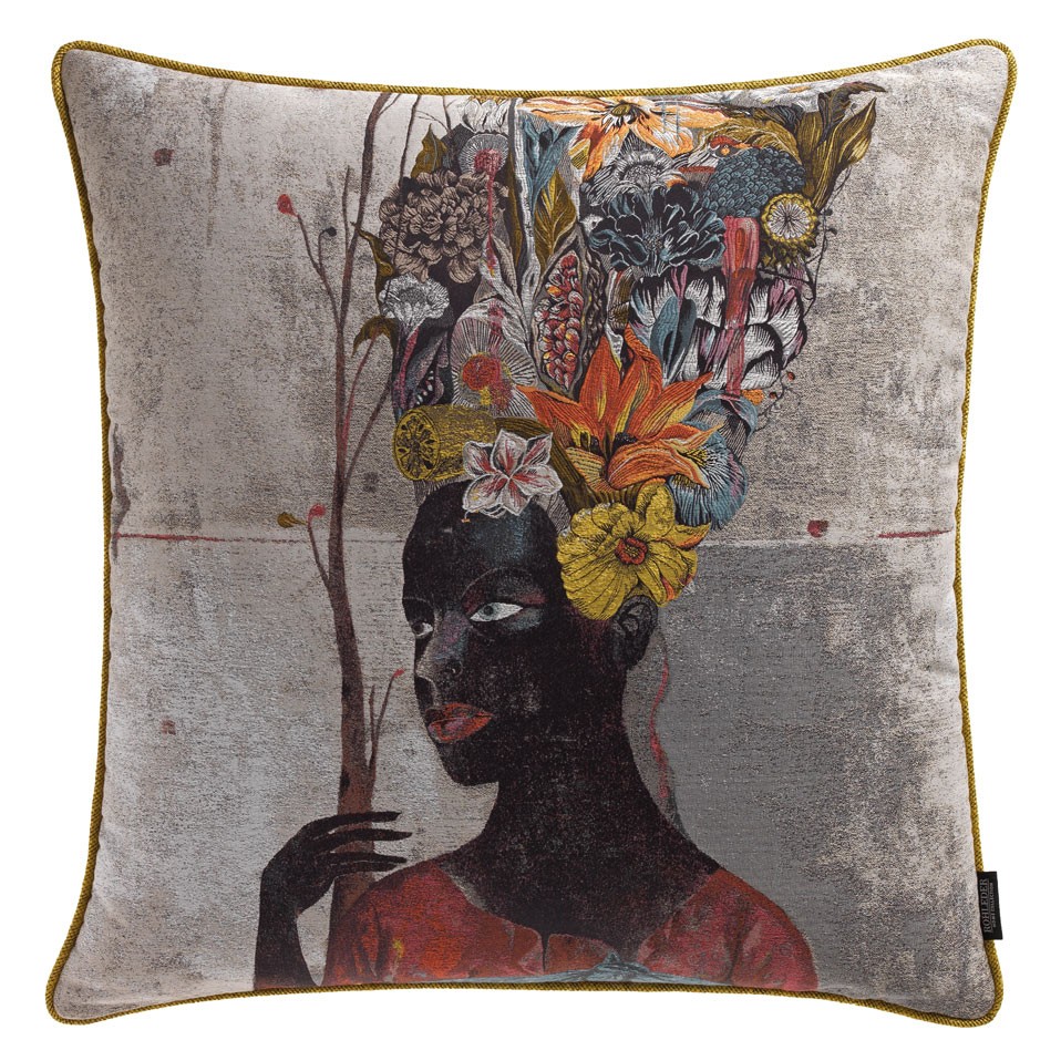 Kissen by Olaf Hajek - Black Antoinette - 60x60