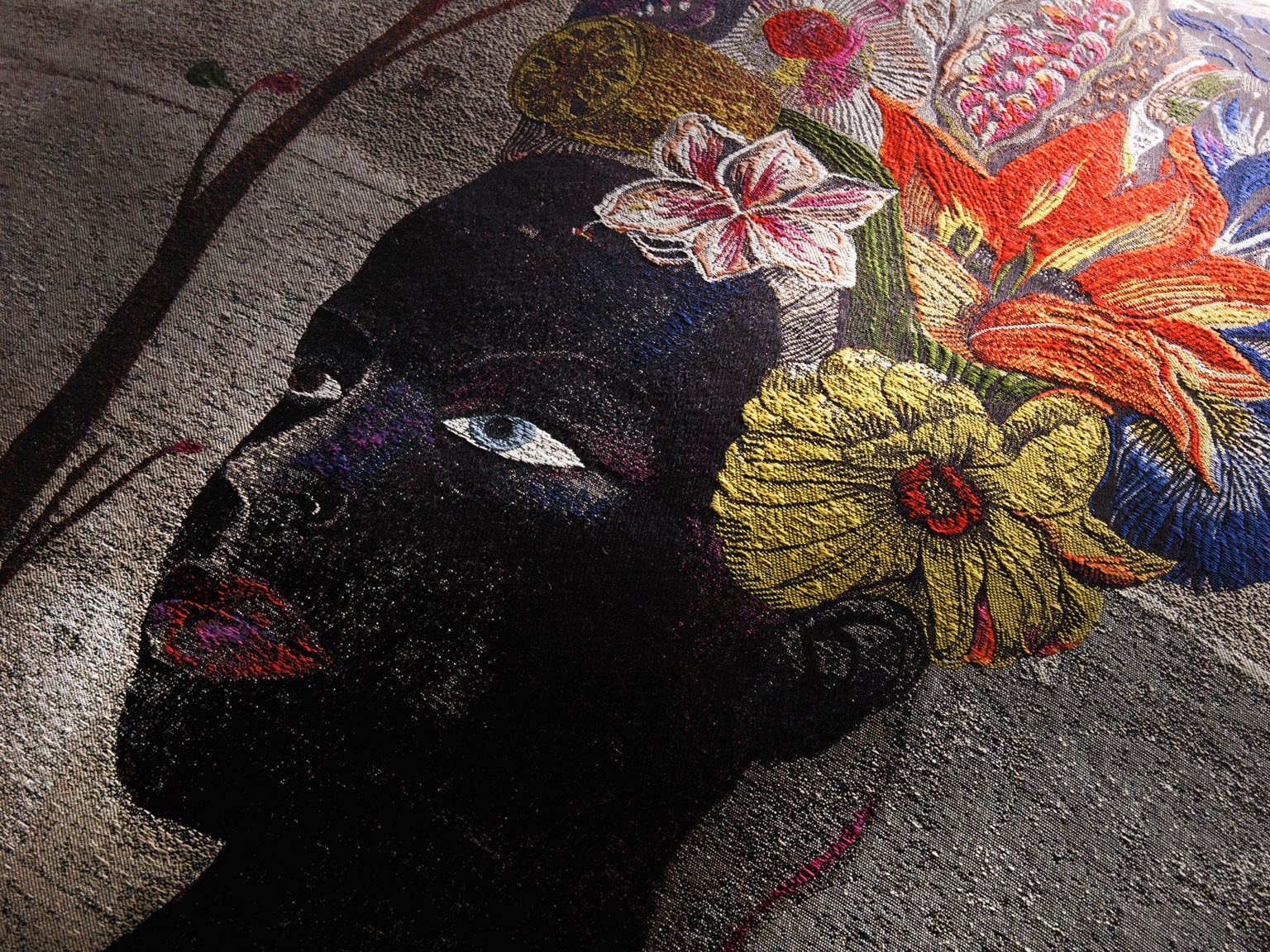 Kissen by Olaf Hajek - Black Antoinette - Blossom - 60x60